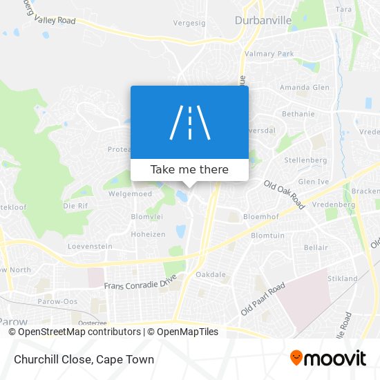 Churchill Close map