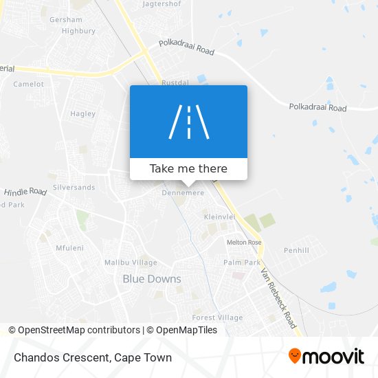 Chandos Crescent map