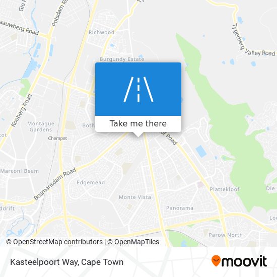 Kasteelpoort Way map