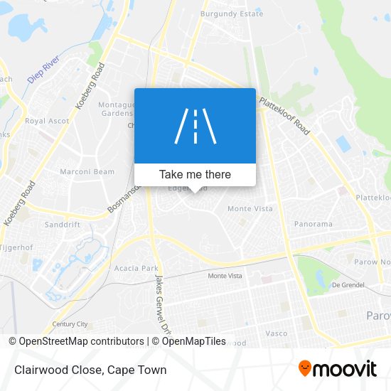 Clairwood Close map