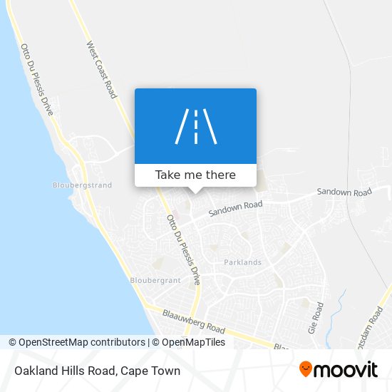 Oakland Hills Road map