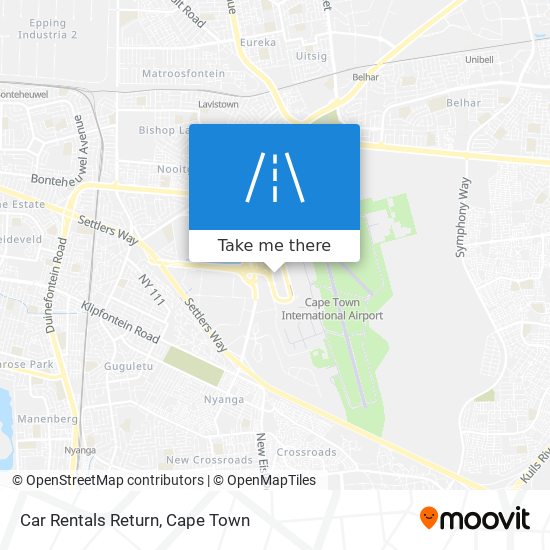 Car Rentals Return map