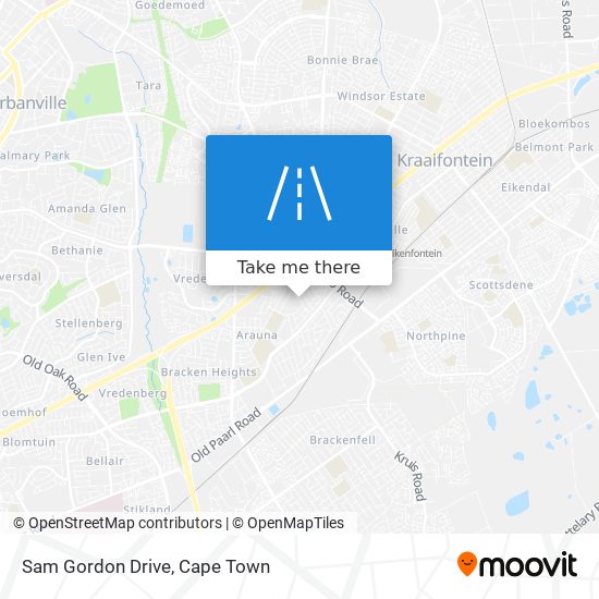 Sam Gordon Drive map