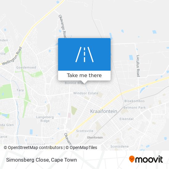 Simonsberg Close map