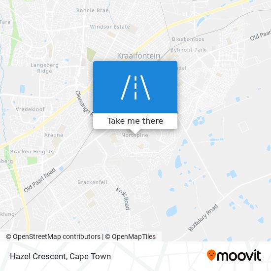 Hazel Crescent map