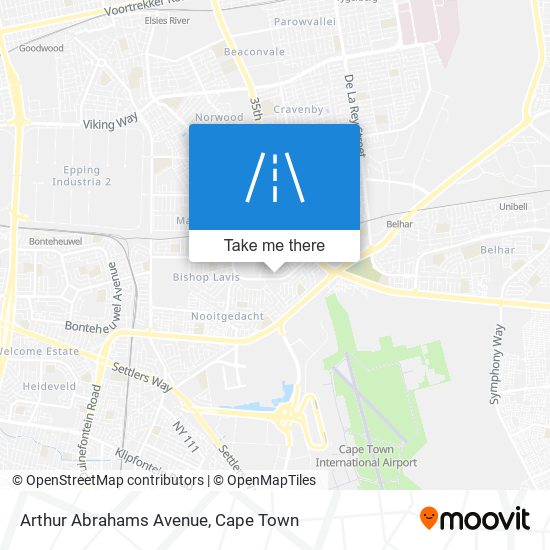 Arthur Abrahams Avenue map