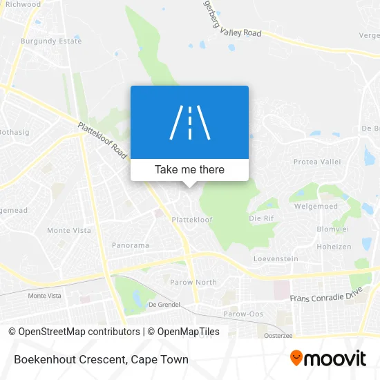 Boekenhout Crescent map