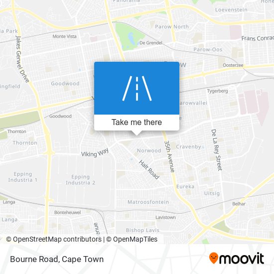 Bourne Road map