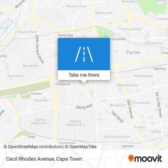 Cecil Rhodes Avenue map