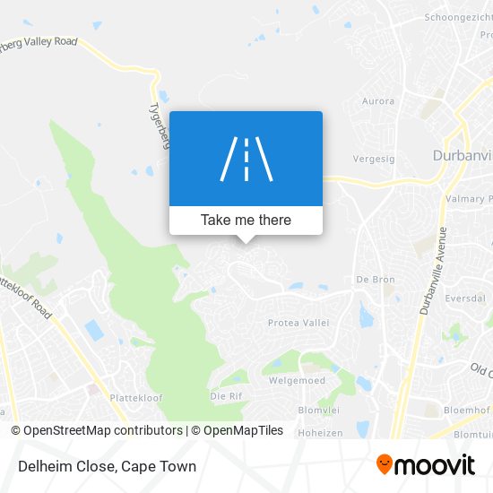 Delheim Close map