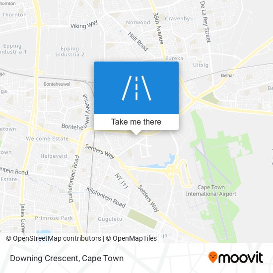 Downing Crescent map