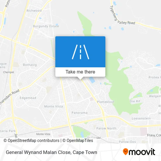 General Wynand Malan Close map