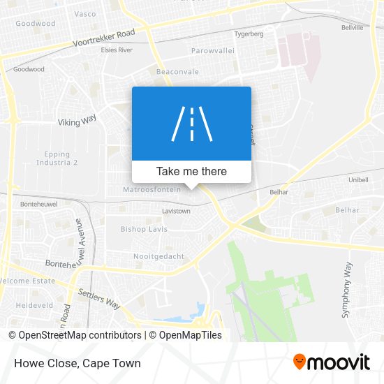 Howe Close map
