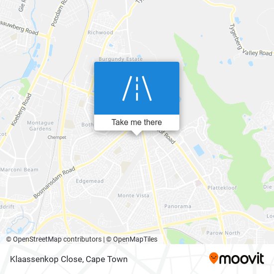 Klaassenkop Close map