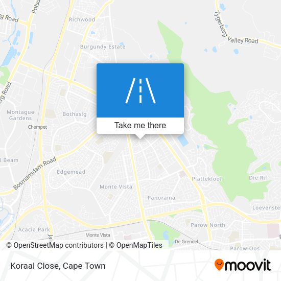 Koraal Close map