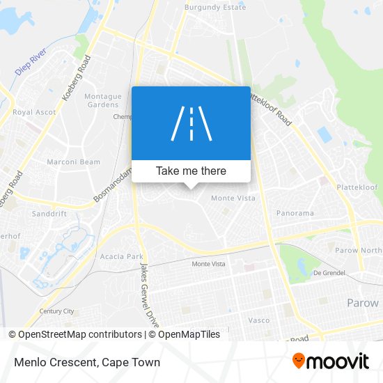 Menlo Crescent map