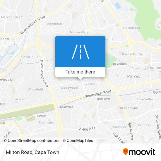 Milton Road map