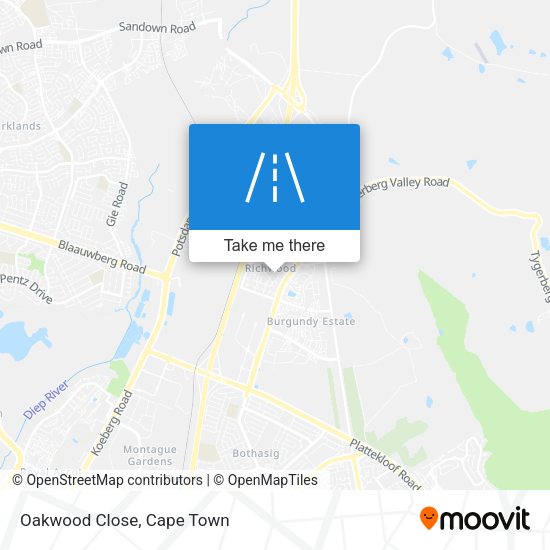 Oakwood Close map