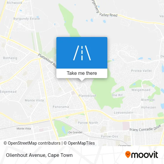 Olienhout Avenue map