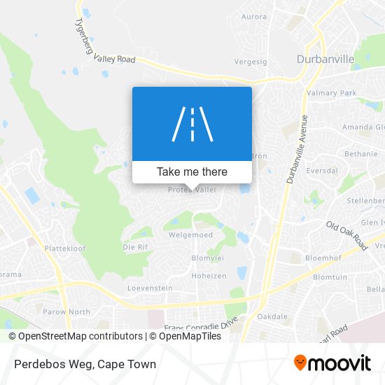 Perdebos Weg map