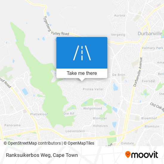 Ranksuikerbos Weg map