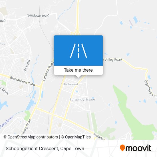 Schoongezicht Crescent map
