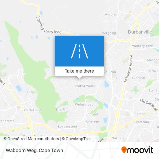 Waboom Weg map