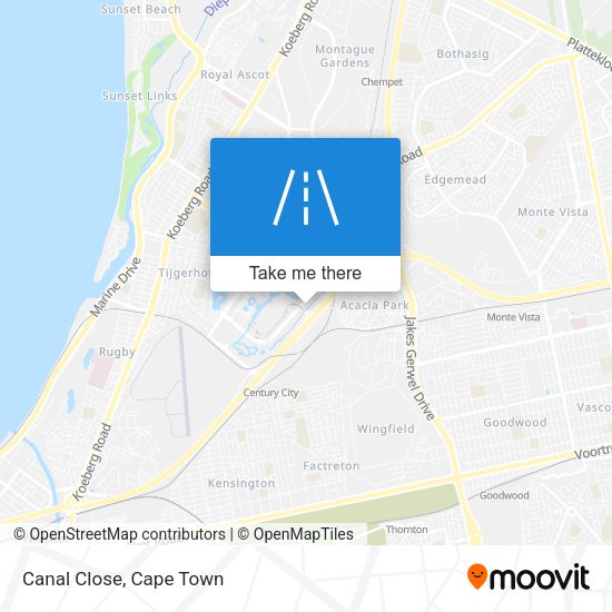 Canal Close map