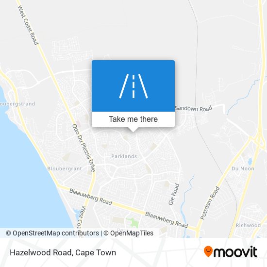 Hazelwood Road map