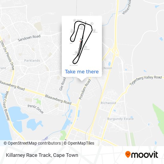 Killarney Race Track map