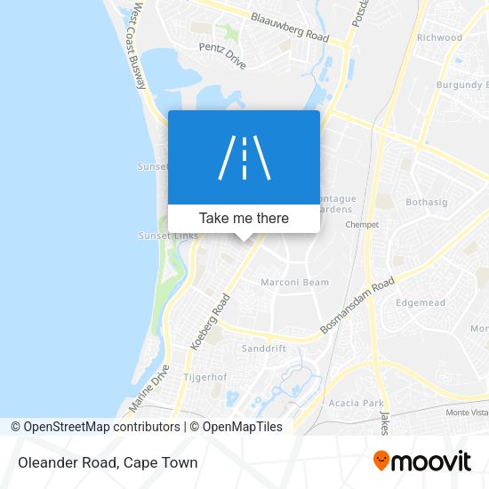Oleander Road map