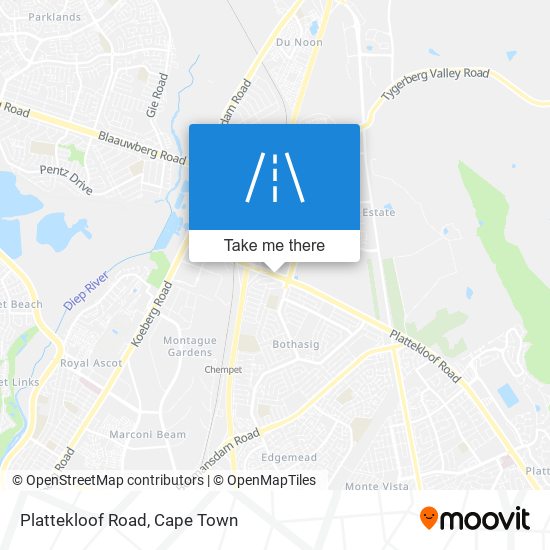 Plattekloof Road map