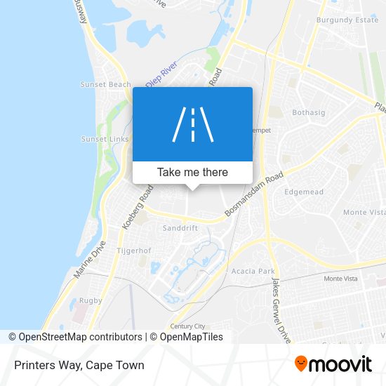 Printers Way map