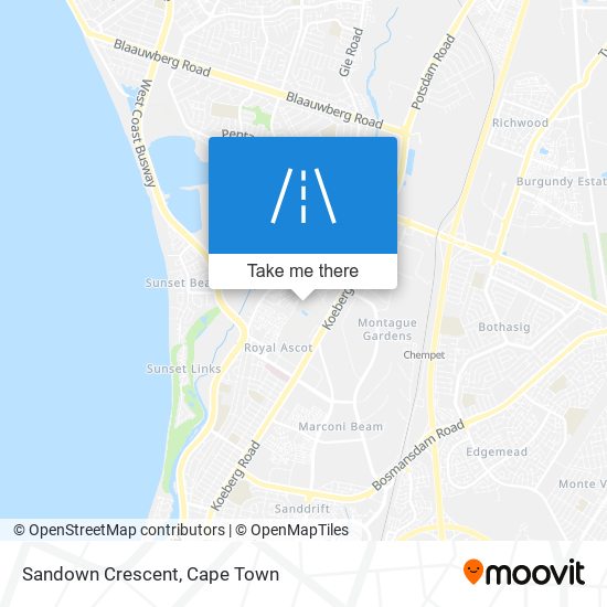 Sandown Crescent map