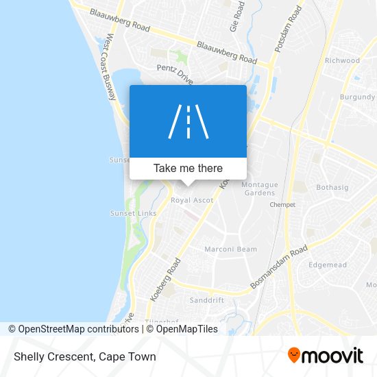 Shelly Crescent map