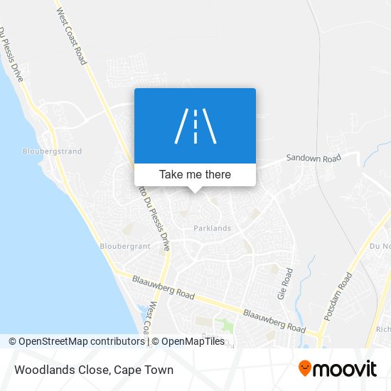 Woodlands Close map