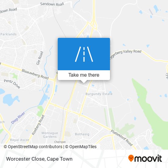 Worcester Close map