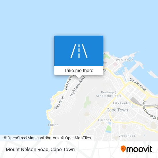 Mount Nelson Road map