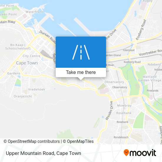 Upper Mountain Road map