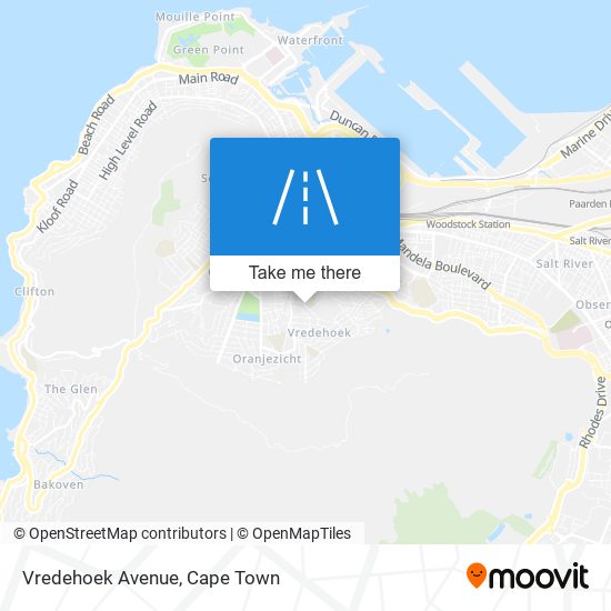 Vredehoek Avenue map