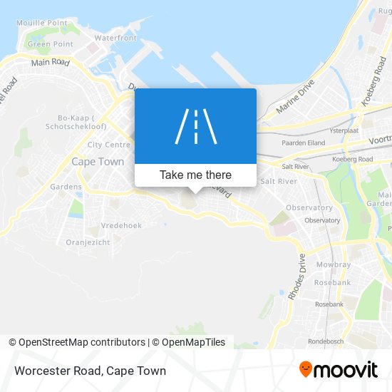 Worcester Road map