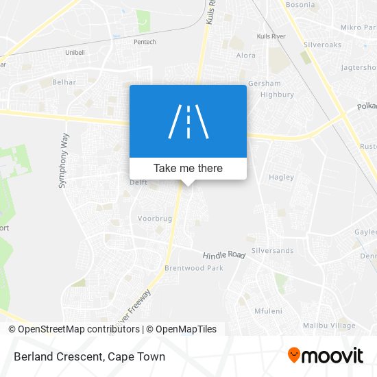 Berland Crescent map