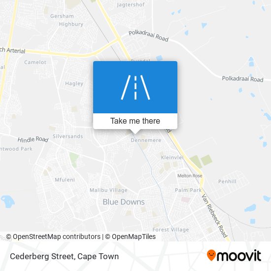 Cederberg Street map