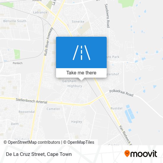 De La Cruz Street map