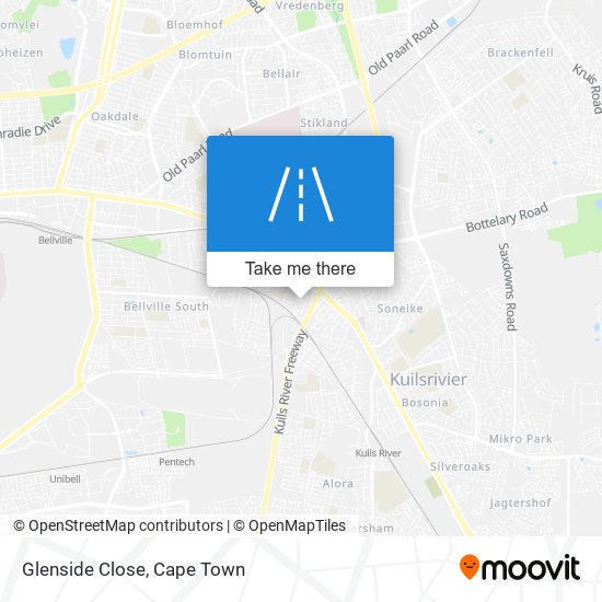 Glenside Close map