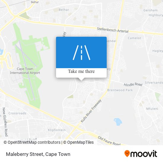 Maleberry Street map
