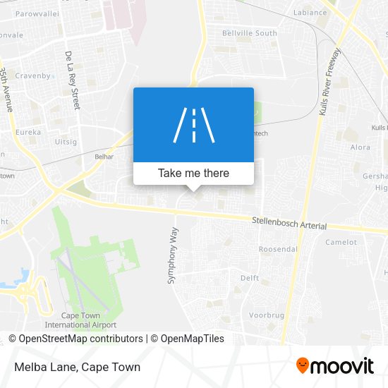 Melba Lane map