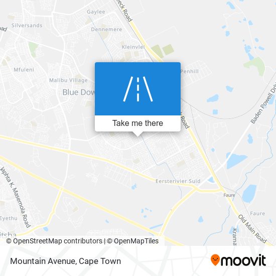 Mountain Avenue map