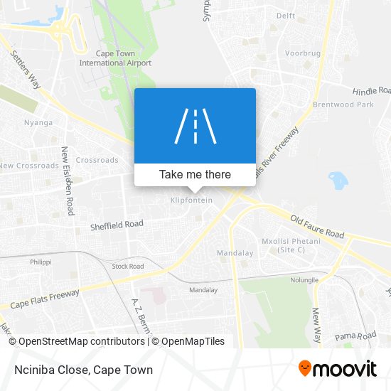 Nciniba Close map