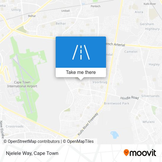 Njelele Way map